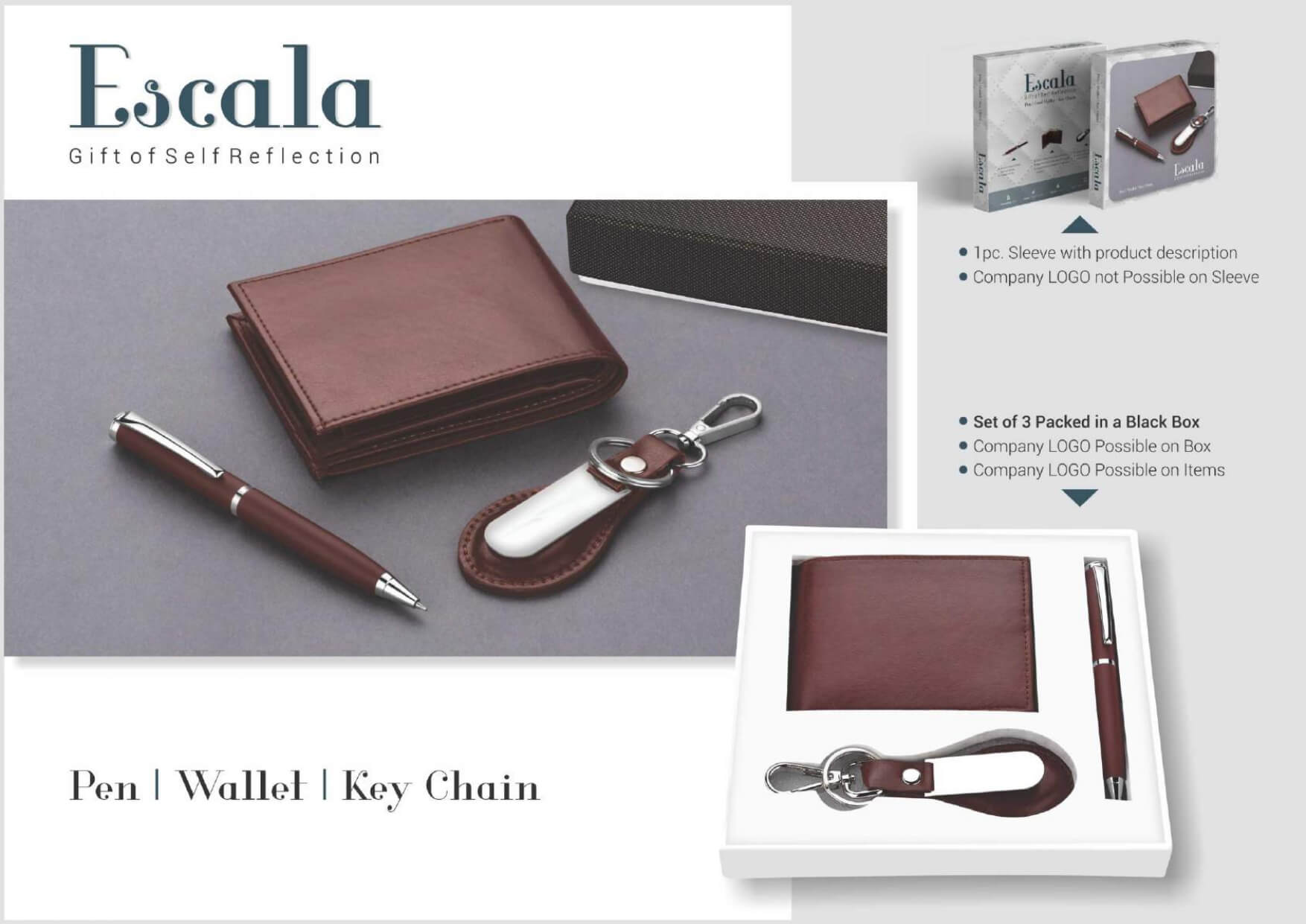 Wallet Pen and Keychain (3 in 1) Escala
